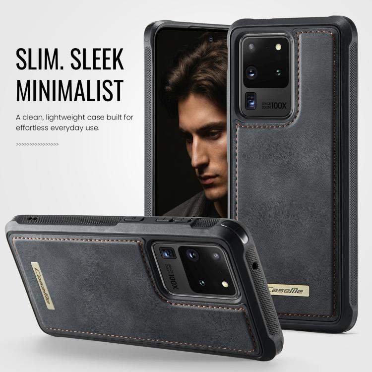 For Samsung Galaxy S20 Ultra CaseMe C69 Series Magnetic Vegan Leather Back Phone Case