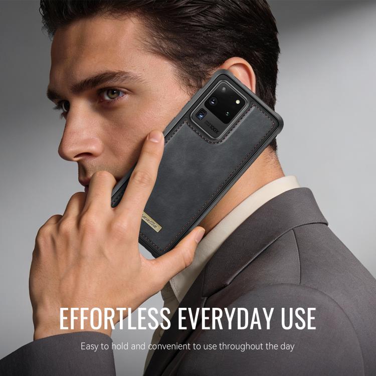 For Samsung Galaxy S20 Ultra CaseMe C69 Series Magnetic Vegan Leather Back Phone Case