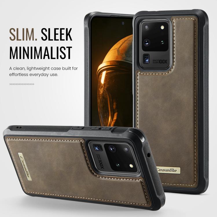 For Samsung Galaxy S20 Ultra CaseMe C69 Series Magnetic Vegan Leather Back Phone Case