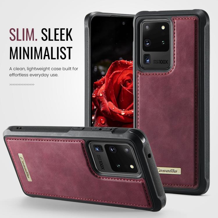 For Samsung Galaxy S20 Ultra CaseMe C69 Series Magnetic Vegan Leather Back Phone Case