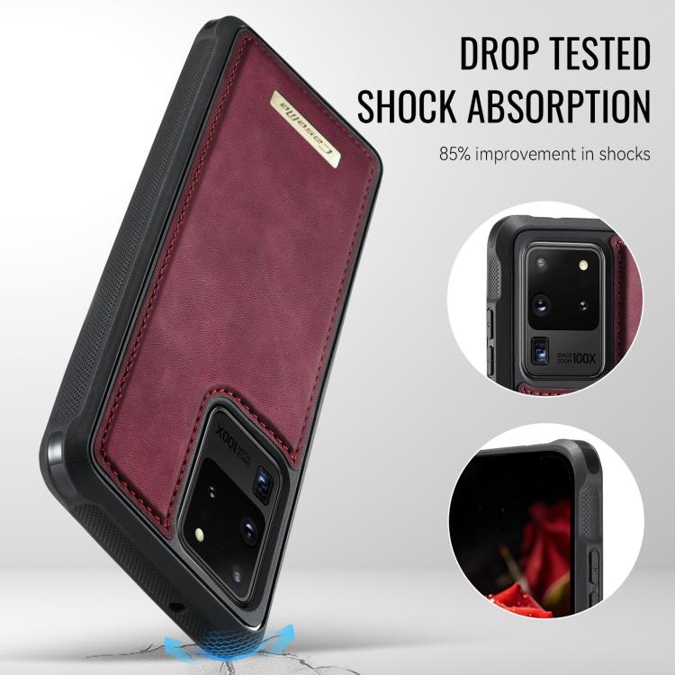 For Samsung Galaxy S20 Ultra CaseMe C69 Series Magnetic Vegan Leather Back Phone Case