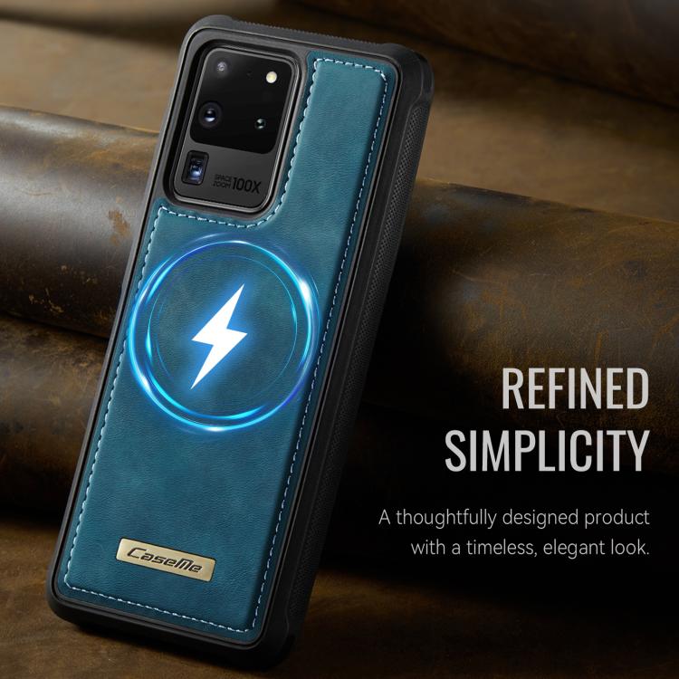 For Samsung Galaxy S20 Ultra CaseMe C69 Series Magnetic Vegan Leather Back Phone Case