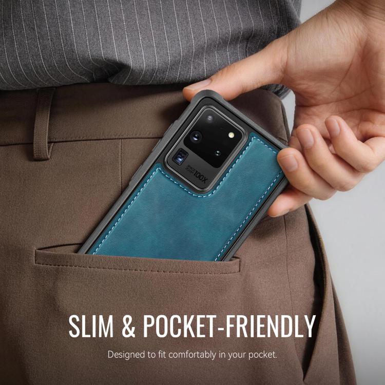 For Samsung Galaxy S20 Ultra CaseMe C69 Series Magnetic Vegan Leather Back Phone Case