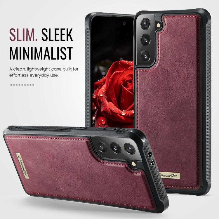 For Samsung Galaxy S21 5G CaseMe C69 Series Magnetic Vegan Leather Back Phone Case