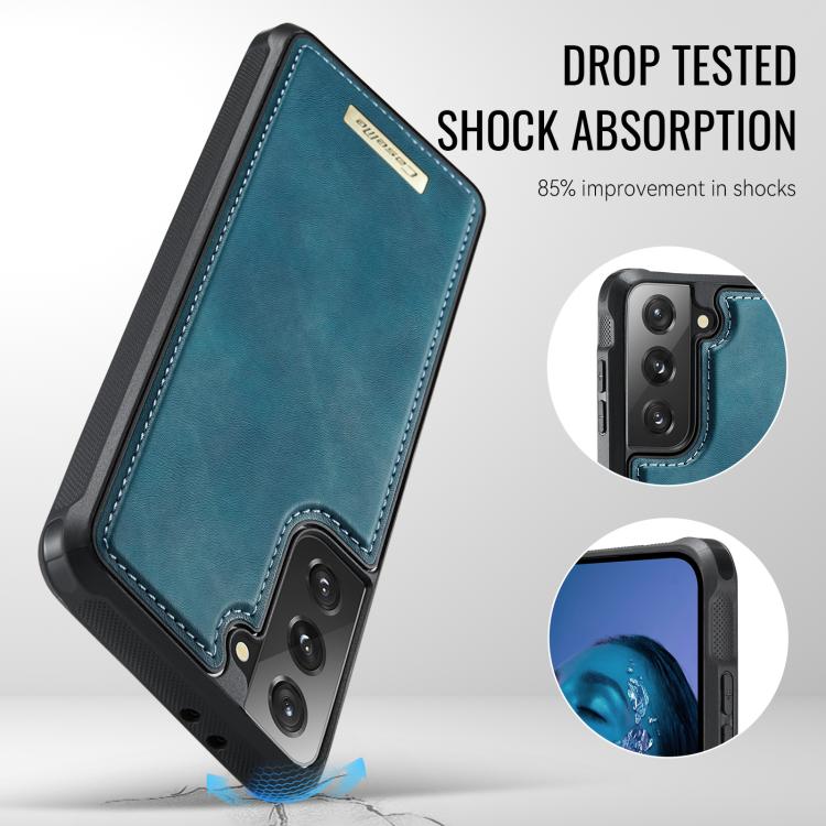 For Samsung Galaxy S21 5G CaseMe C69 Series Magnetic Vegan Leather Back Phone Case