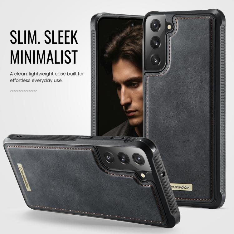 For Samsung Galaxy S22 5G CaseMe C69 Series Magnetic Vegan Leather Back Phone Case