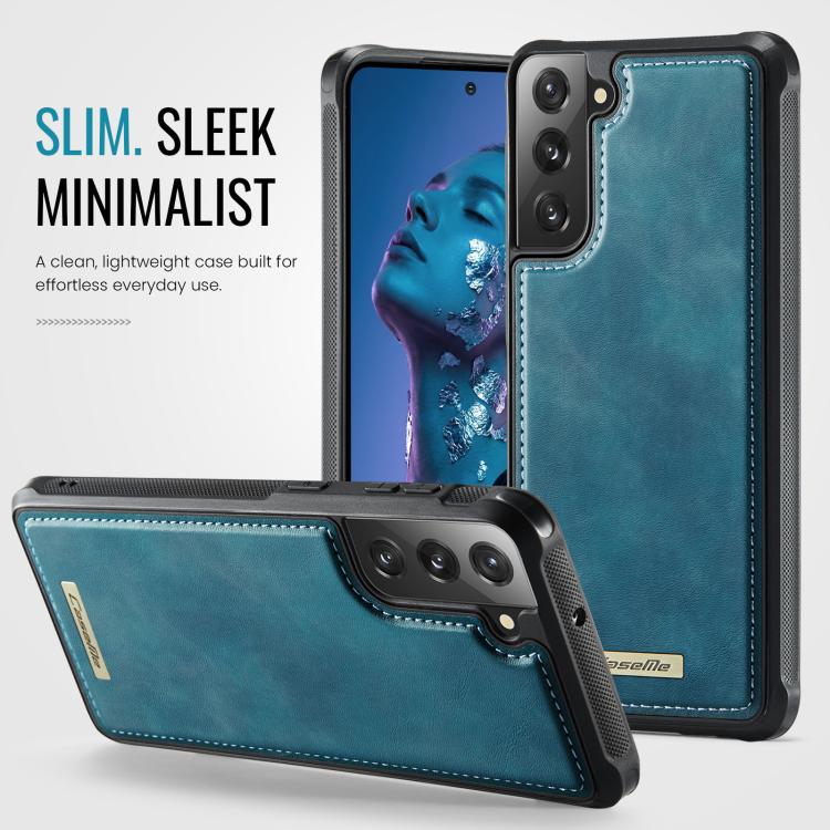 For Samsung Galaxy S22 5G CaseMe C69 Series Magnetic Vegan Leather Back Phone Case