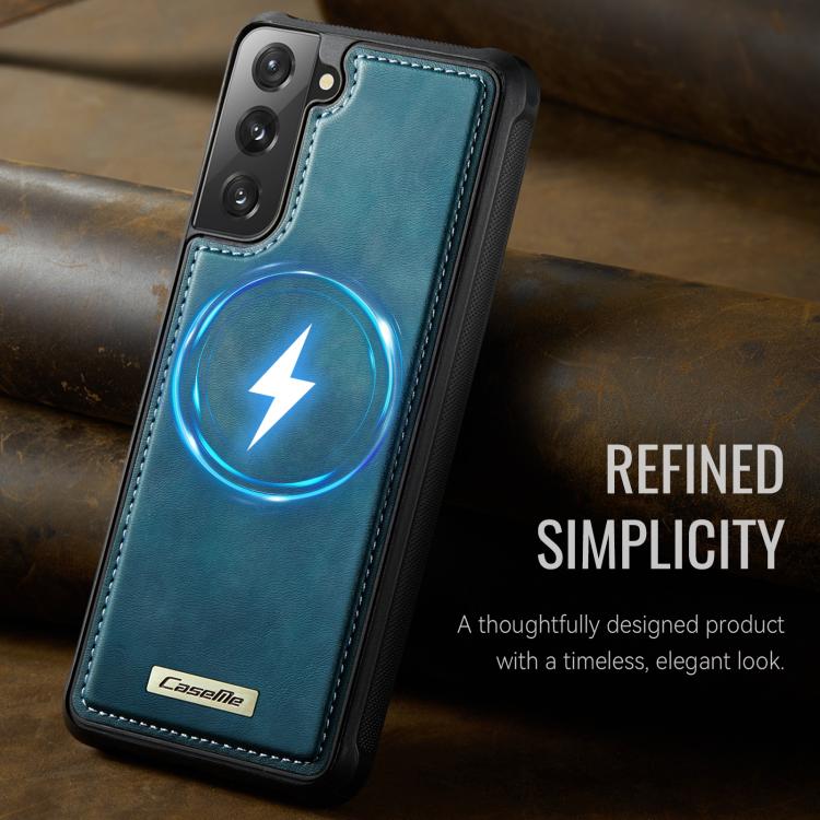For Samsung Galaxy S22 5G CaseMe C69 Series Magnetic Vegan Leather Back Phone Case