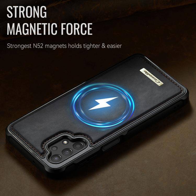 For Samsung Galaxy A13 / A04s CaseMe C69 Series Magnetic Vegan Leather Back Phone Case