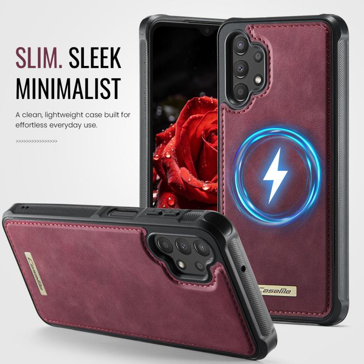 For Samsung Galaxy A13 / A04s CaseMe C69 Series Magnetic Vegan Leather Back Phone Case