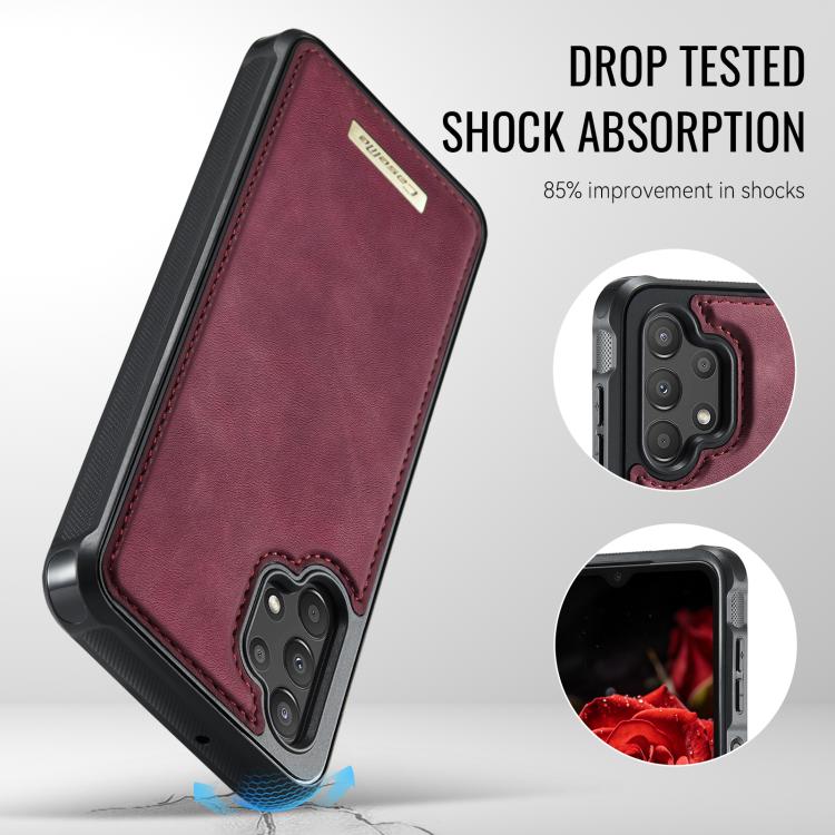 For Samsung Galaxy A13 / A04s CaseMe C69 Series Magnetic Vegan Leather Back Phone Case