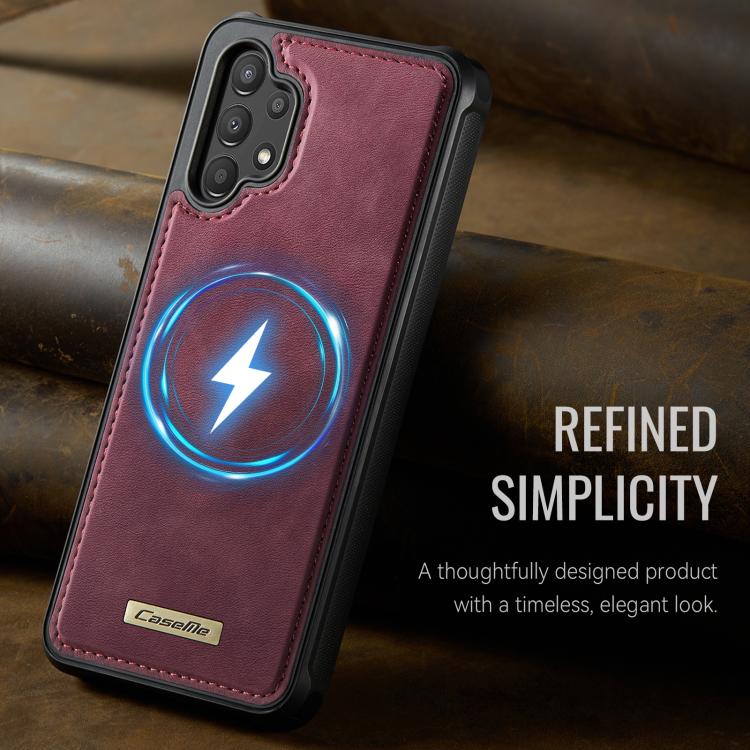 For Samsung Galaxy A13 / A04s CaseMe C69 Series Magnetic Vegan Leather Back Phone Case