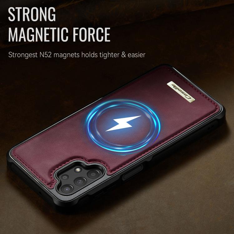 For Samsung Galaxy A13 / A04s CaseMe C69 Series Magnetic Vegan Leather Back Phone Case