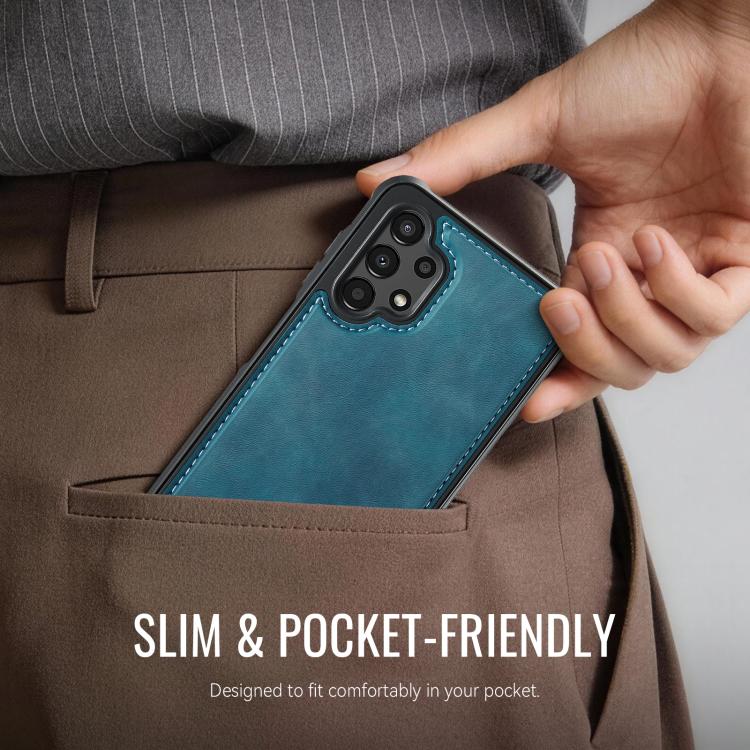 For Samsung Galaxy A13 / A04s CaseMe C69 Series Magnetic Vegan Leather Back Phone Case