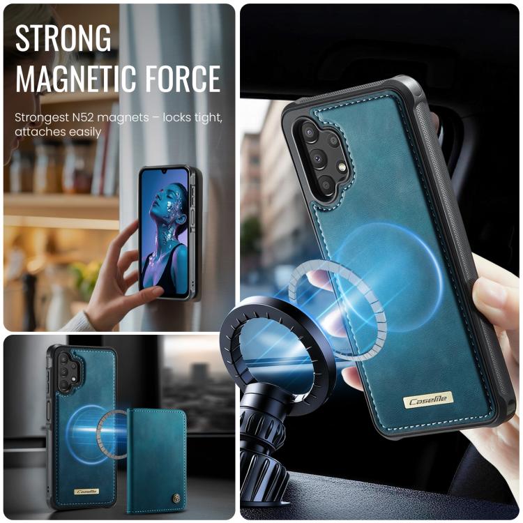 For Samsung Galaxy A13 / A04s CaseMe C69 Series Magnetic Vegan Leather Back Phone Case