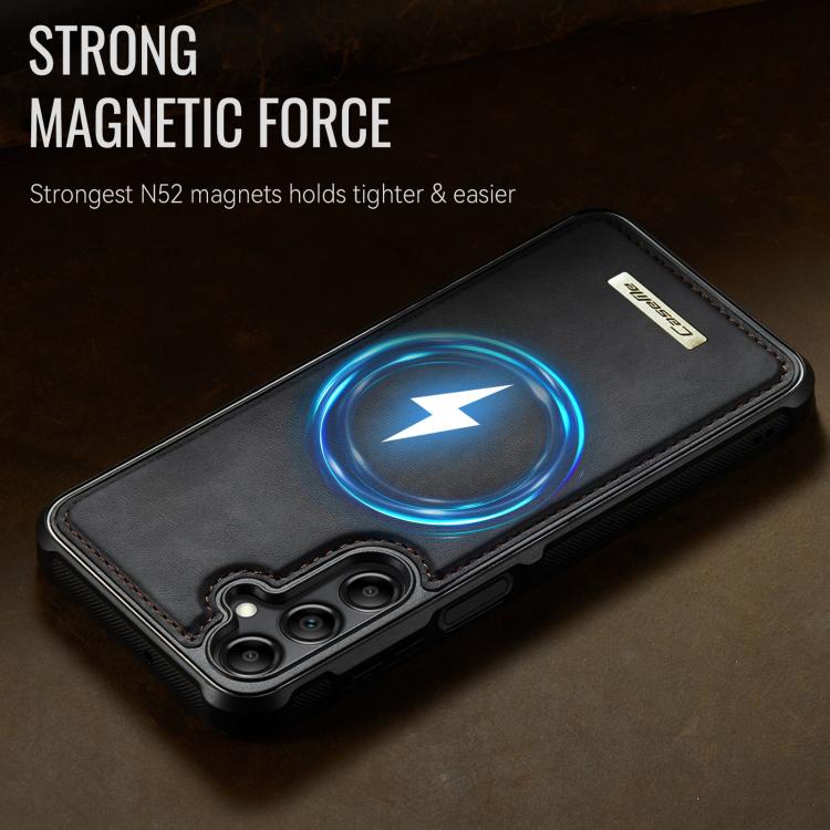 For Samsung Galaxy A14 / M44 5G CaseMe C69 Series Magnetic Vegan Leather Back Phone Case