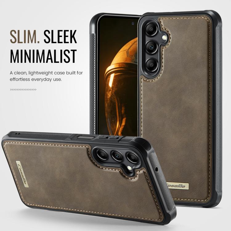 For Samsung Galaxy A14 / M44 5G CaseMe C69 Series Magnetic Vegan Leather Back Phone Case