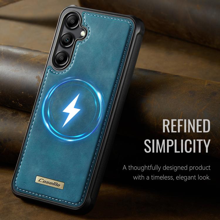 For Samsung Galaxy A14 / M44 5G CaseMe C69 Series Magnetic Vegan Leather Back Phone Case