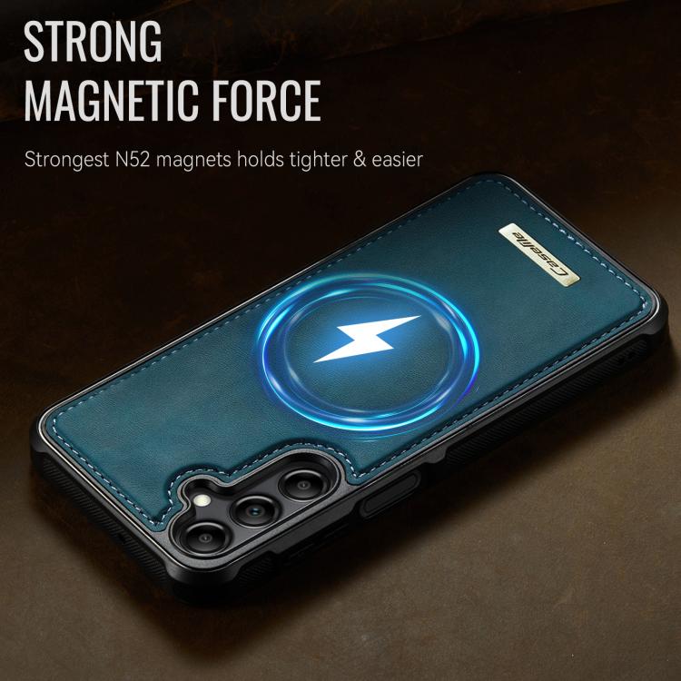 For Samsung Galaxy A14 / M44 5G CaseMe C69 Series Magnetic Vegan Leather Back Phone Case