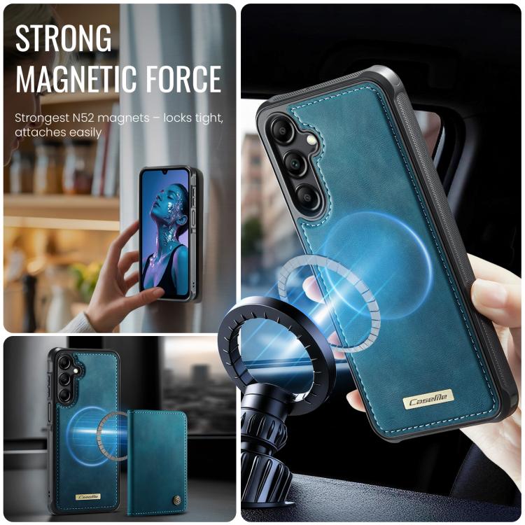For Samsung Galaxy A14 / M44 5G CaseMe C69 Series Magnetic Vegan Leather Back Phone Case