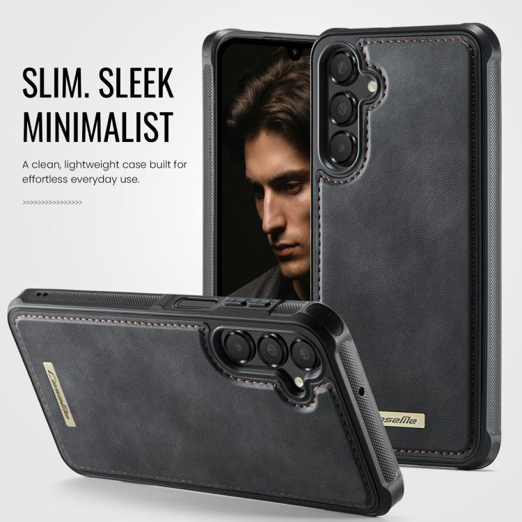 For Samsung Galaxy A15 4G / 5G CaseMe C69 Series Magnetic Vegan Leather Back Phone Case