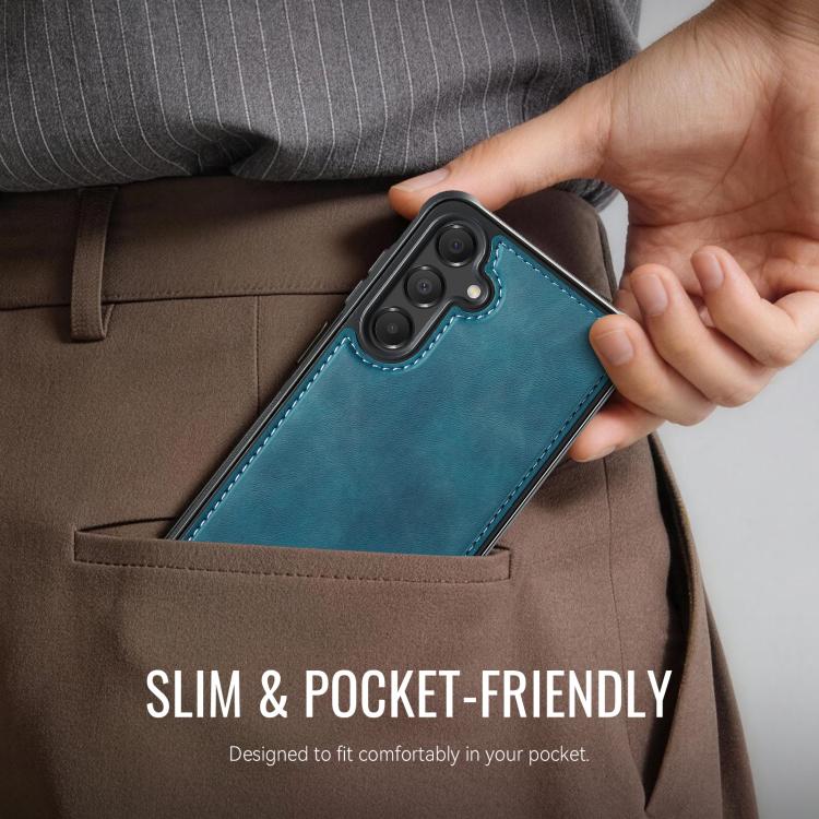 For Samsung Galaxy A15 4G / 5G CaseMe C69 Series Magnetic Vegan Leather Back Phone Case