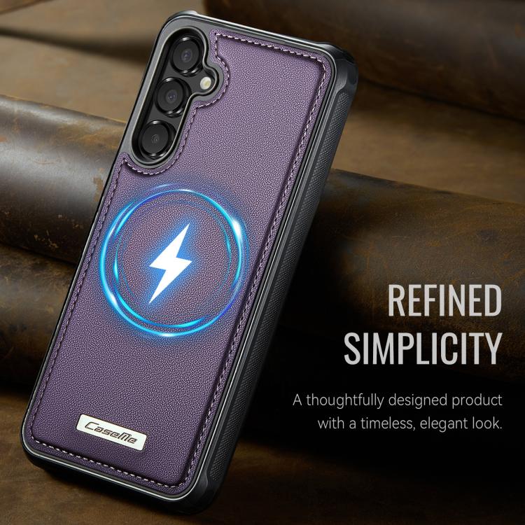 For Samsung Galaxy A15 4G / 5G CaseMe C69 Series Magnetic Vegan Leather Back Phone Case