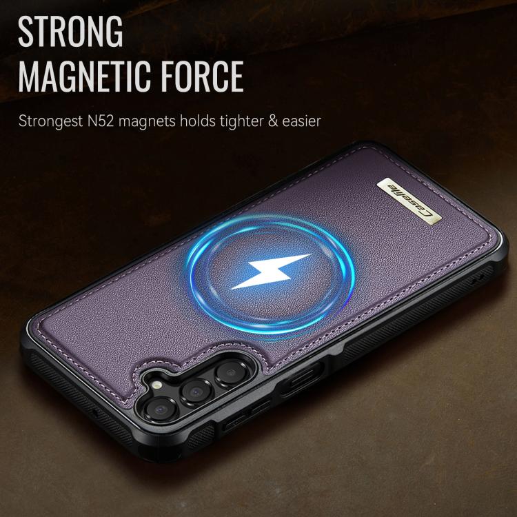 For Samsung Galaxy A15 4G / 5G CaseMe C69 Series Magnetic Vegan Leather Back Phone Case