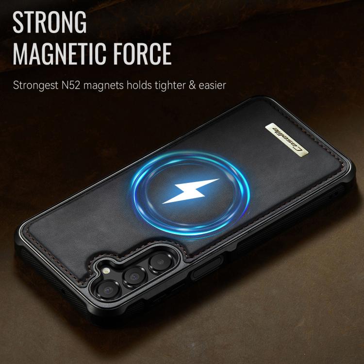 For Samsung Galaxy A16 4G / 5G CaseMe C69 Series Magnetic Vegan Leather Back Phone Case