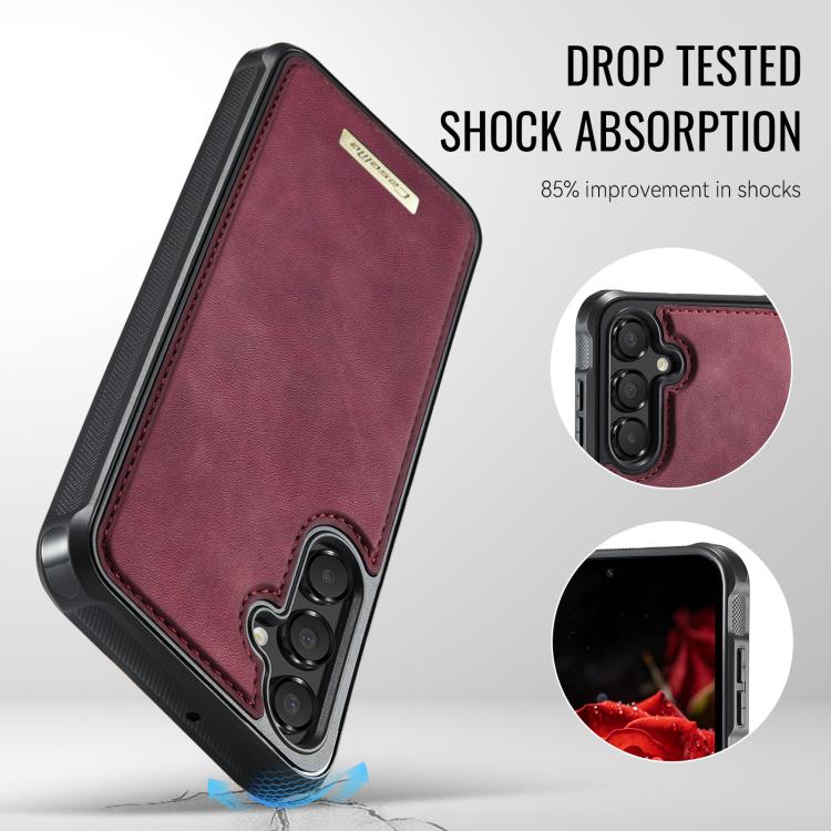 For Samsung Galaxy A16 4G / 5G CaseMe C69 Series Magnetic Vegan Leather Back Phone Case