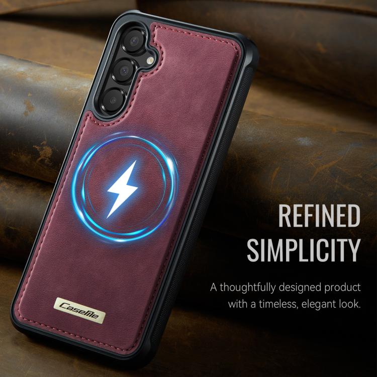 For Samsung Galaxy A17 CaseMe C69 Series Magnetic Vegan Leather Back Phone Case