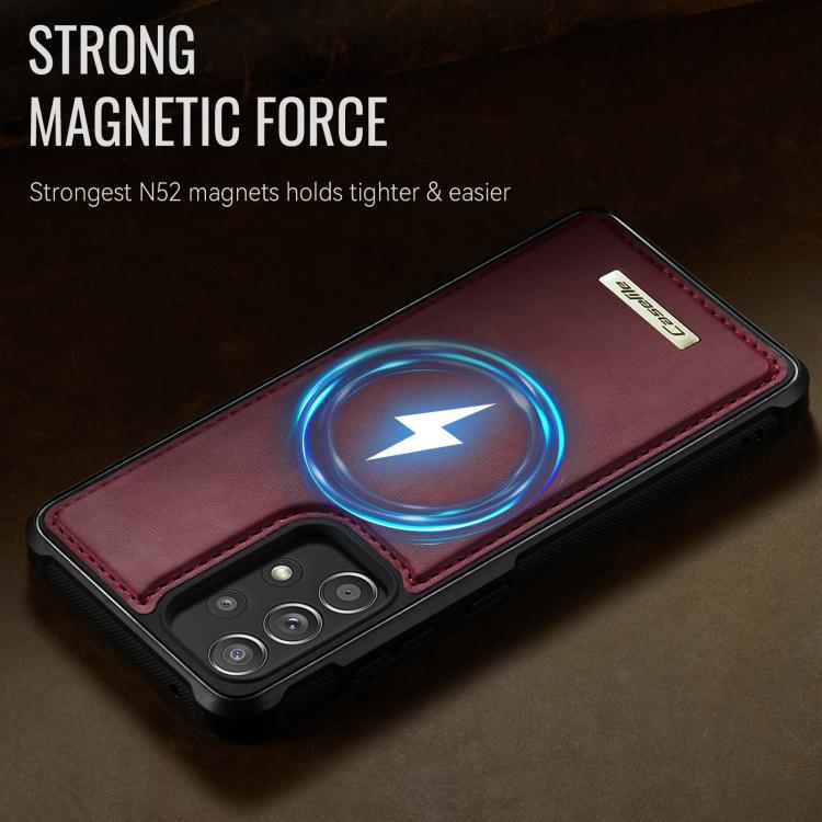 For Samsung Galaxy A52 / A52s 5G CaseMe C69 Series Magnetic Vegan Leather Back Phone Case