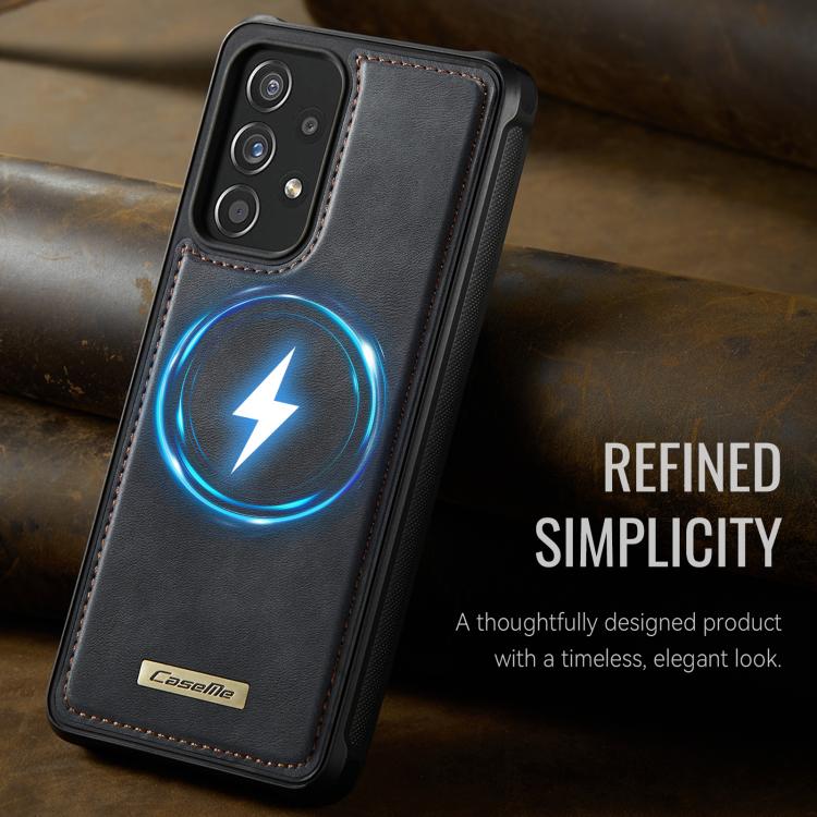 For Samsung Galaxy A53 5G CaseMe C69 Series Magnetic Vegan Leather Back Phone Case