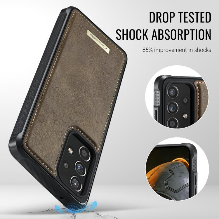 For Samsung Galaxy A53 5G CaseMe C69 Series Magnetic Vegan Leather Back Phone Case
