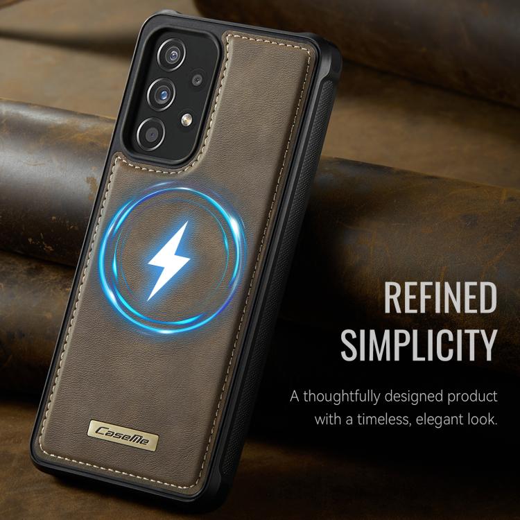 For Samsung Galaxy A53 5G CaseMe C69 Series Magnetic Vegan Leather Back Phone Case