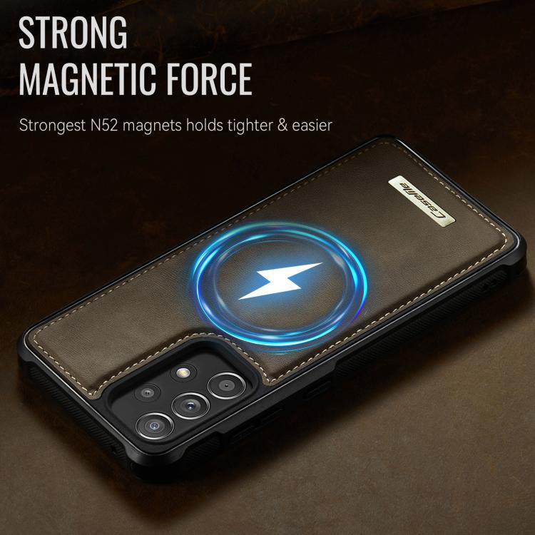 For Samsung Galaxy A53 5G CaseMe C69 Series Magnetic Vegan Leather Back Phone Case