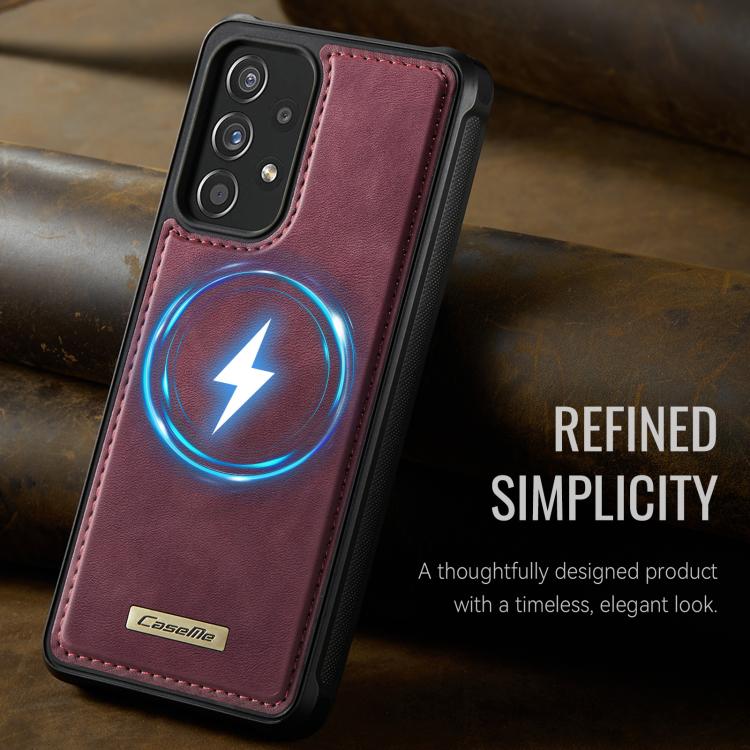 For Samsung Galaxy A53 5G CaseMe C69 Series Magnetic Vegan Leather Back Phone Case