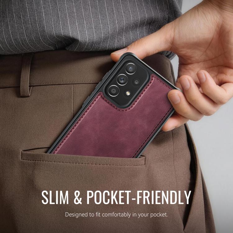 For Samsung Galaxy A53 5G CaseMe C69 Series Magnetic Vegan Leather Back Phone Case
