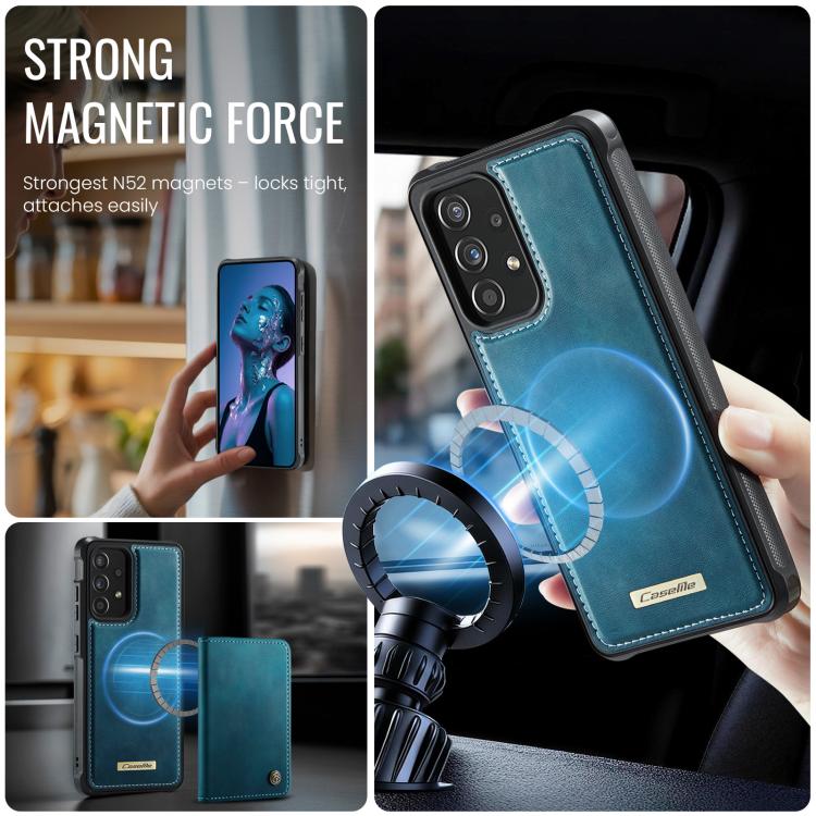 For Samsung Galaxy A53 5G CaseMe C69 Series Magnetic Vegan Leather Back Phone Case