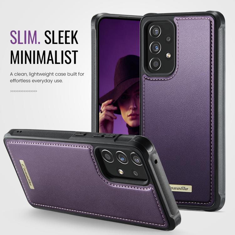 For Samsung Galaxy A53 5G CaseMe C69 Series Magnetic Vegan Leather Back Phone Case