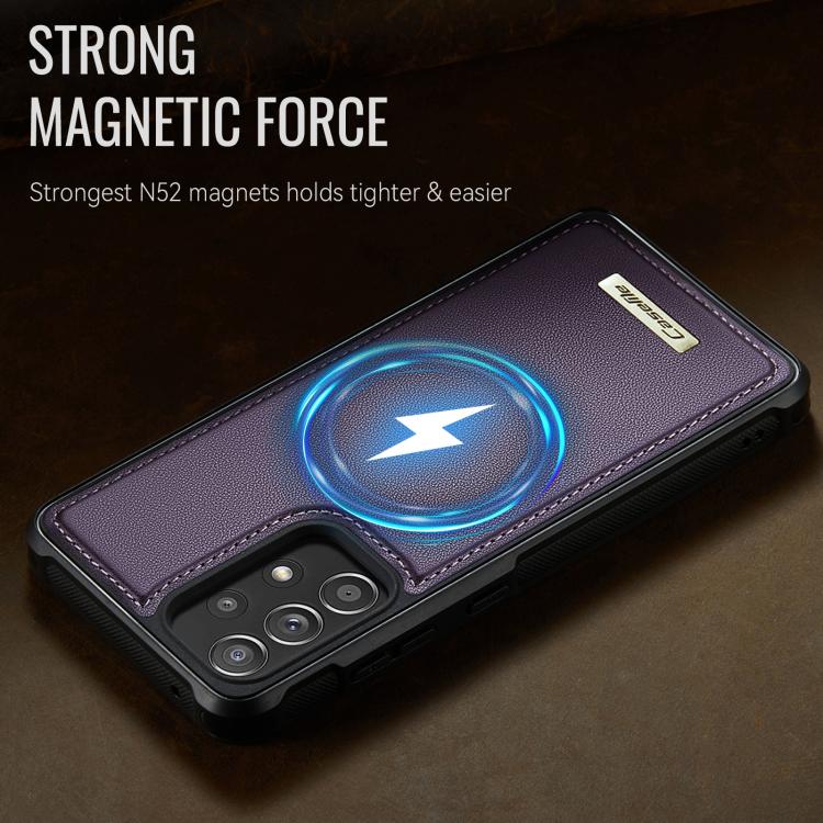 For Samsung Galaxy A53 5G CaseMe C69 Series Magnetic Vegan Leather Back Phone Case