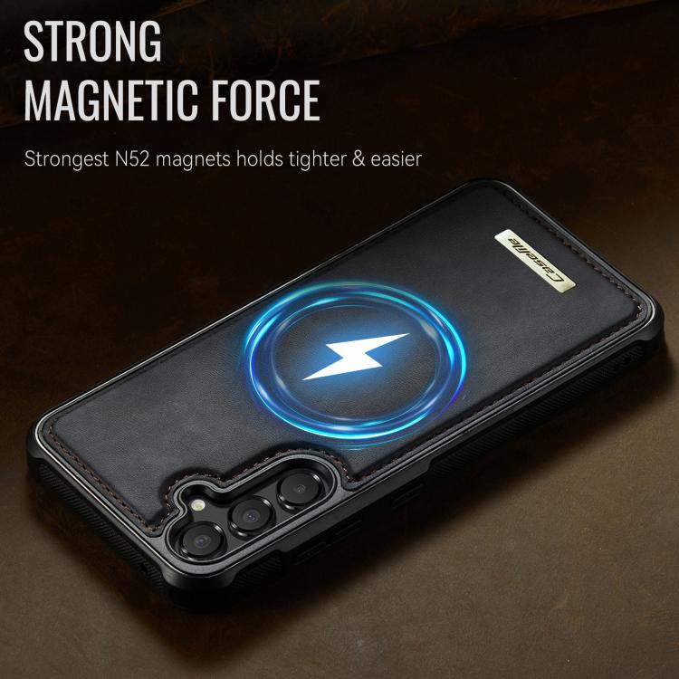 For Samsung Galaxy A54 5G CaseMe C69 Series Magnetic Vegan Leather Back Phone Case