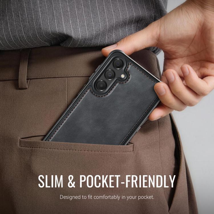 For Samsung Galaxy A54 5G CaseMe C69 Series Magnetic Vegan Leather Back Phone Case