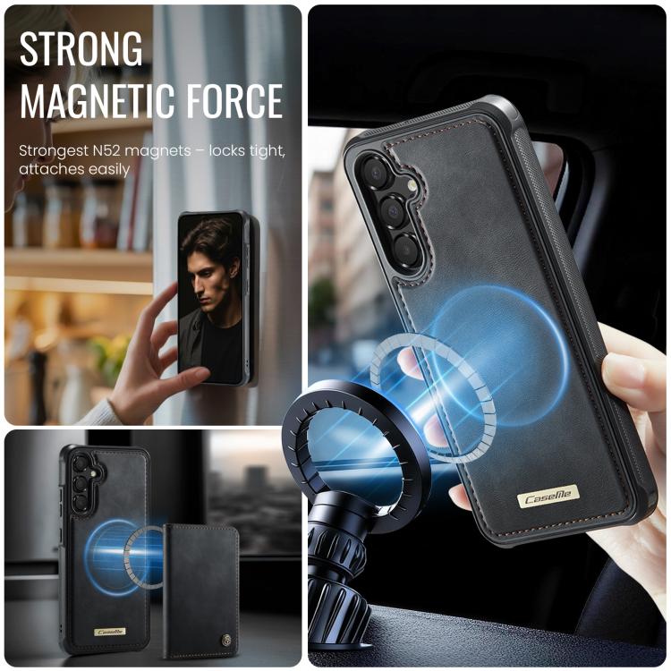 For Samsung Galaxy A54 5G CaseMe C69 Series Magnetic Vegan Leather Back Phone Case