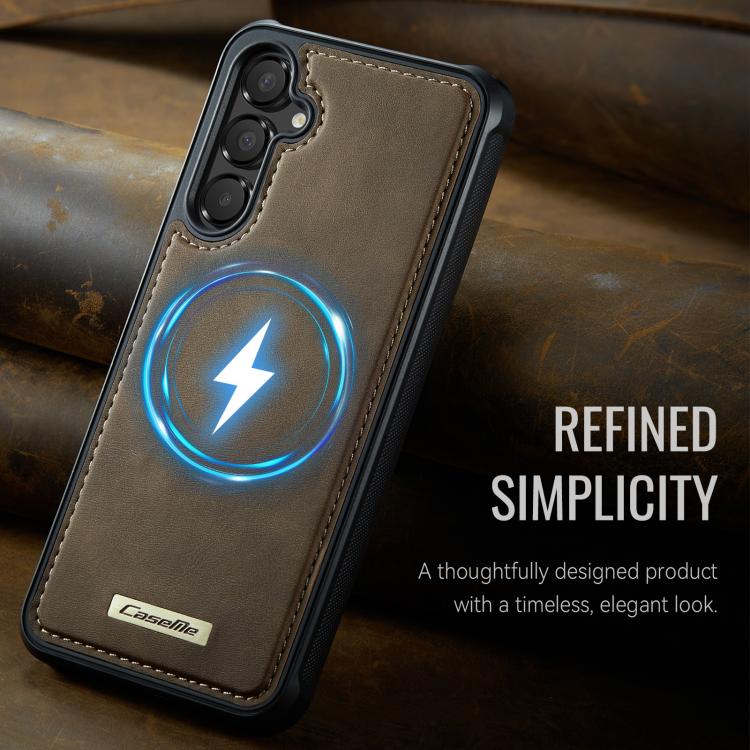 For Samsung Galaxy A54 5G CaseMe C69 Series Magnetic Vegan Leather Back Phone Case