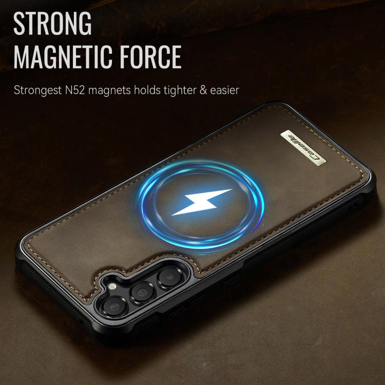 For Samsung Galaxy A54 5G CaseMe C69 Series Magnetic Vegan Leather Back Phone Case