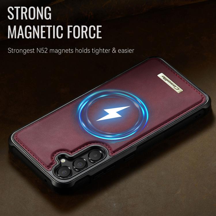 For Samsung Galaxy A54 5G CaseMe C69 Series Magnetic Vegan Leather Back Phone Case