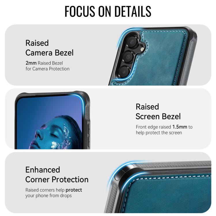 For Samsung Galaxy A54 5G CaseMe C69 Series Magnetic Vegan Leather Back Phone Case