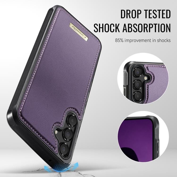 For Samsung Galaxy A54 5G CaseMe C69 Series Magnetic Vegan Leather Back Phone Case