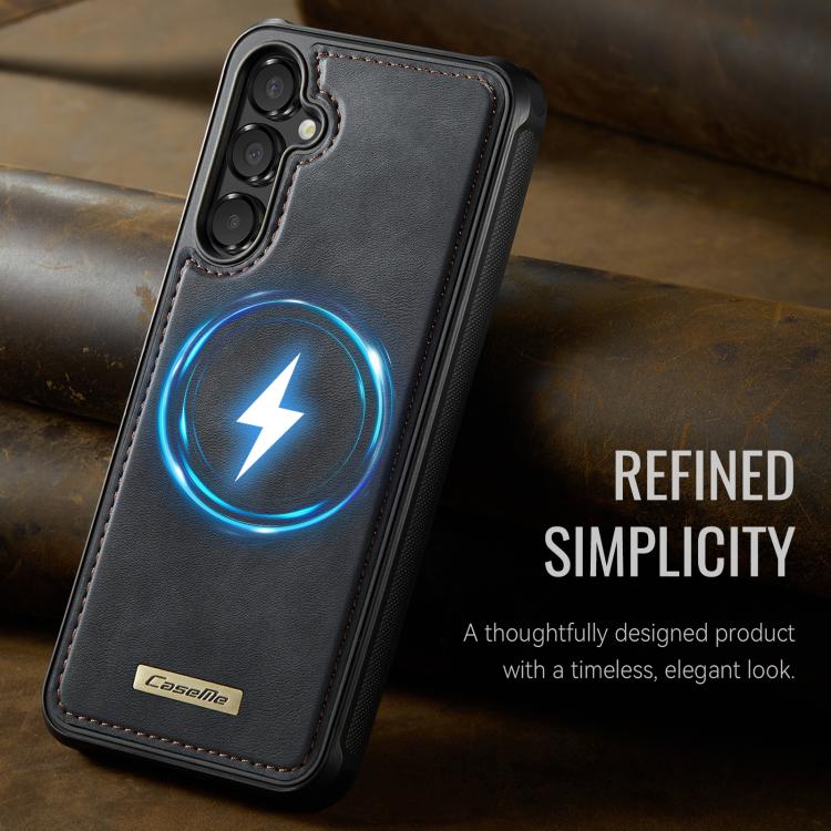 For Samsung Galaxy A55 5G / A35 5G CaseMe C69 Series Magnetic Vegan Leather Back Phone Case